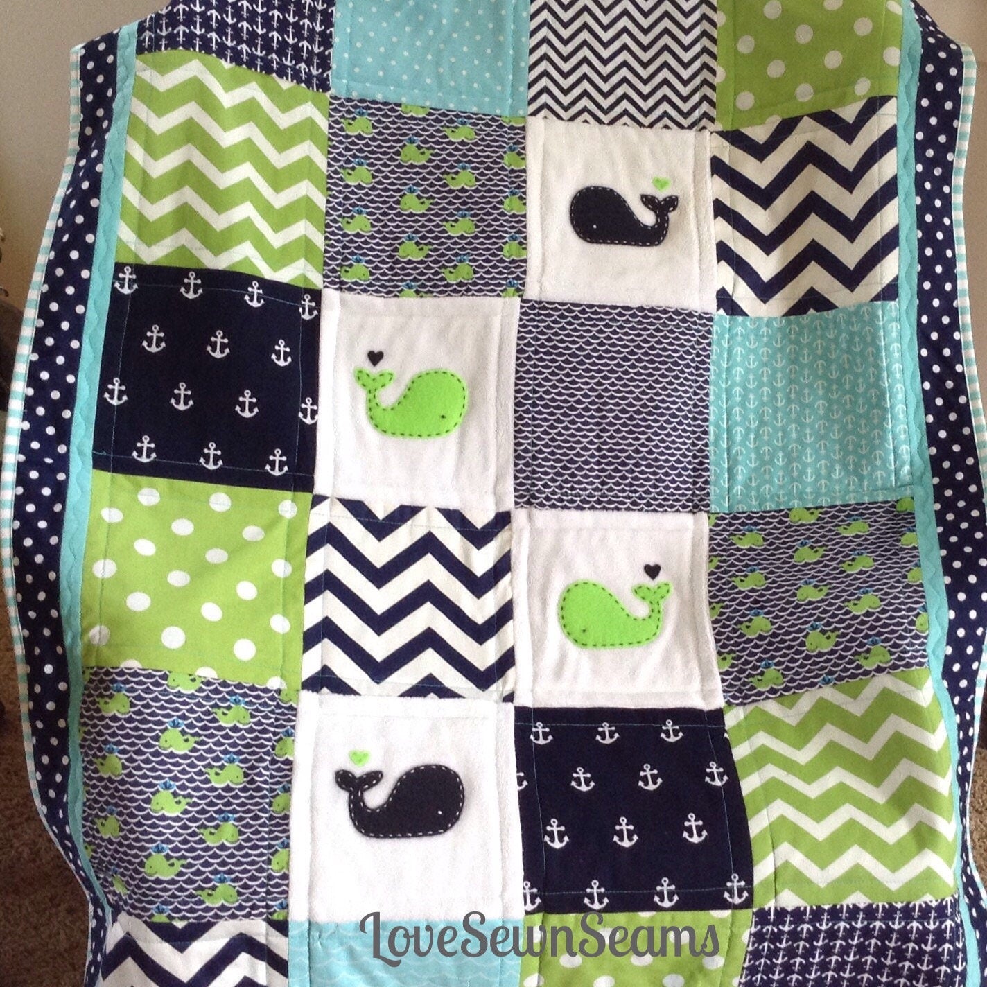 ADORABLE BABY Quilt/Baby Quilt/Nautical Baby Quilt/Handmade baby quilt