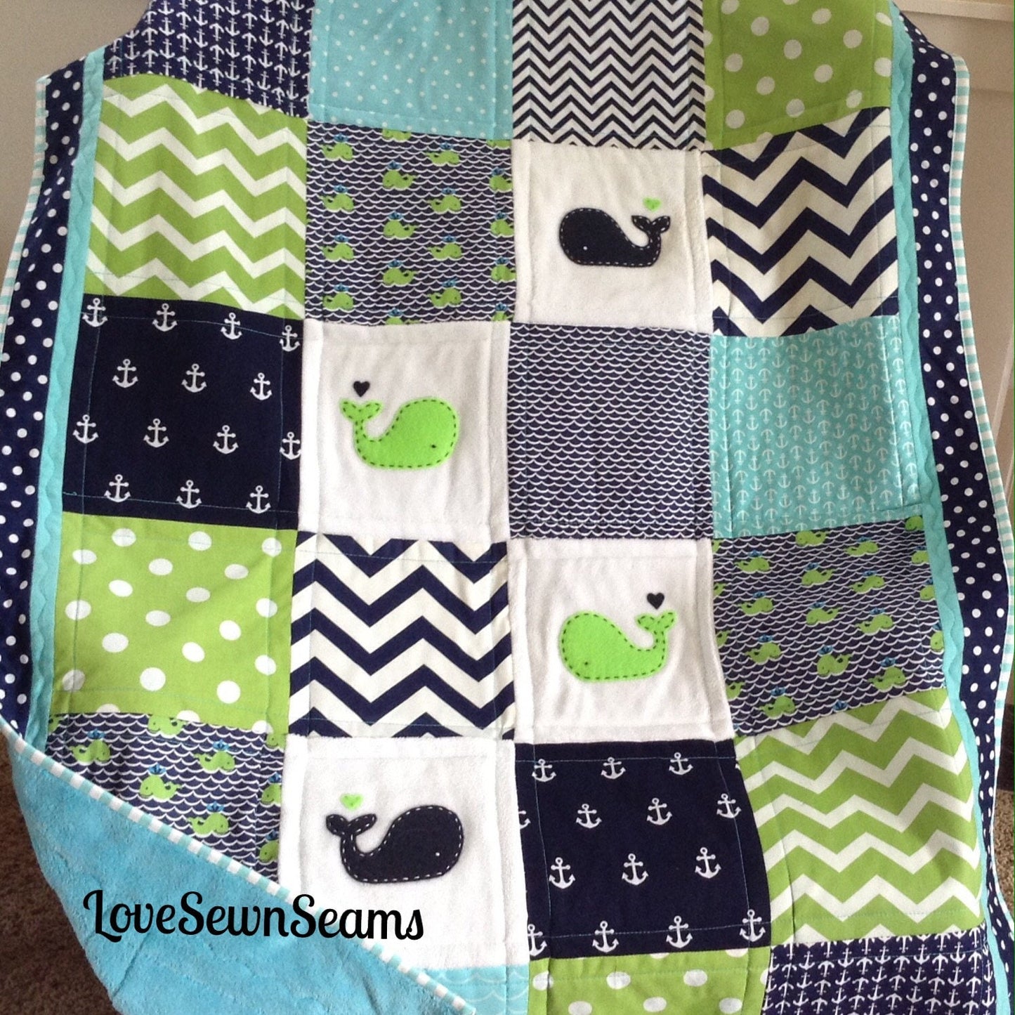 ADORABLE BABY Quilt/Baby Quilt/Nautical Baby Quilt/Handmade baby quilt