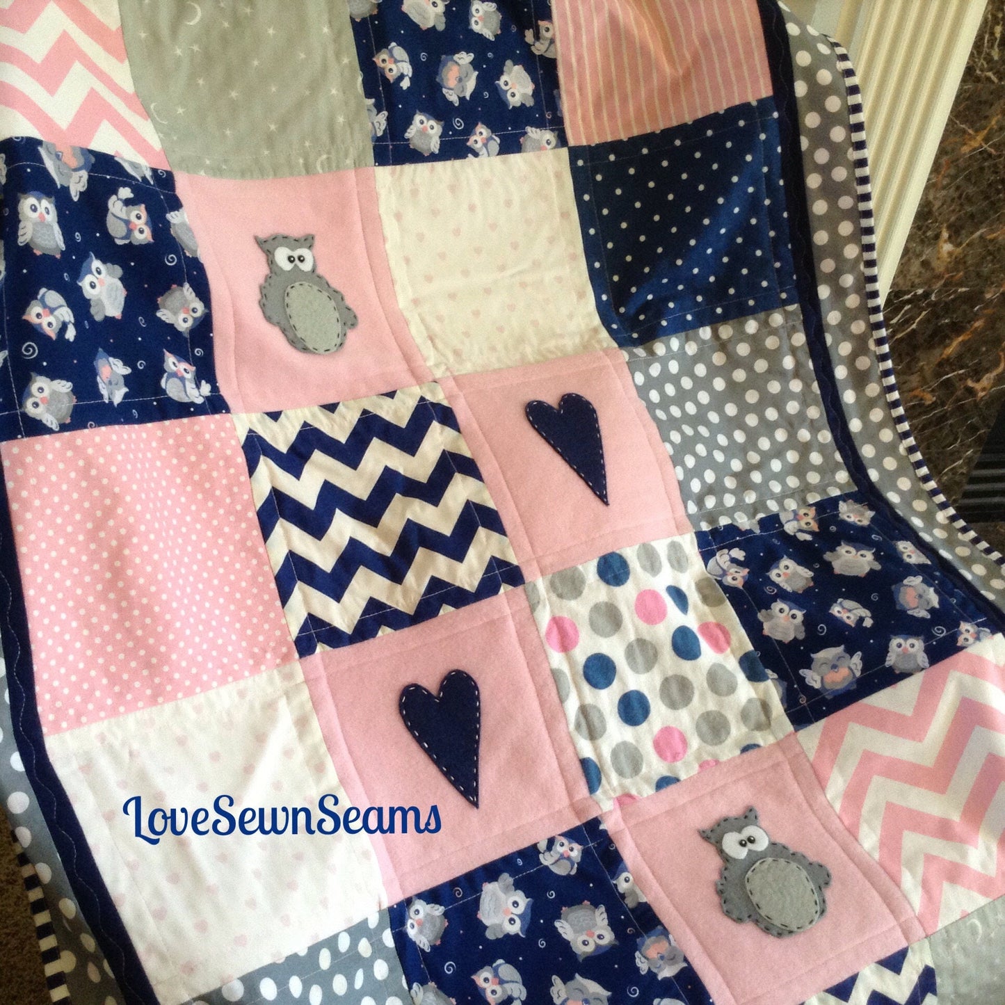 OWL BABY QUILT/Owl quilt/Owls/Handmade baby quilt/baby quilt/Owl