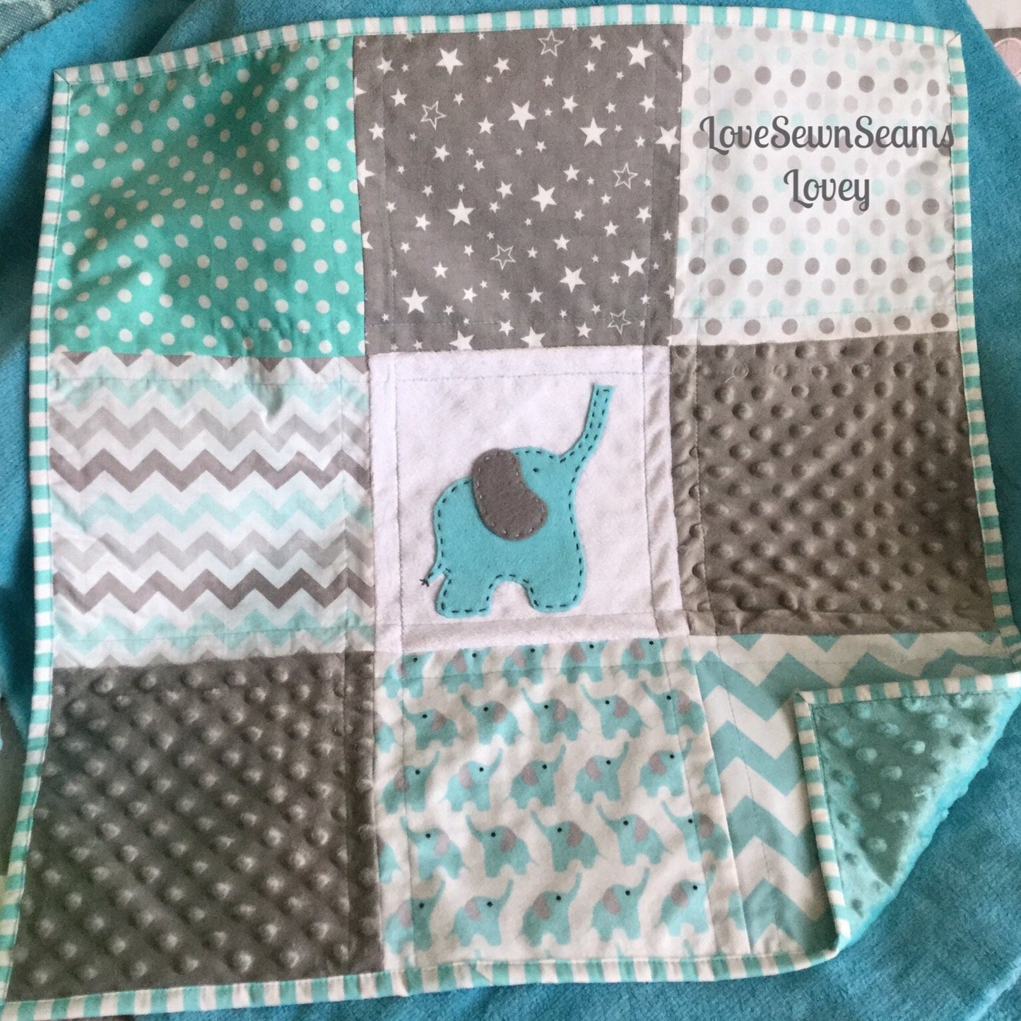 Elephant quilt/Elephant baby quilt/Elephant blanket/handmade quilt/Elephant Lovey/Baby quilts