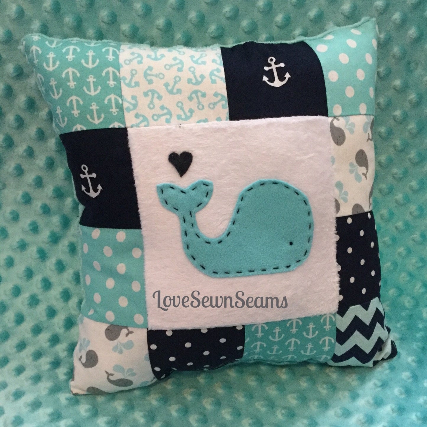 MADE TO ORDER/Mini crib quilt/Nautical/Coastal/Lovey/Small Baby Quilt/Stroller blanket/Baby travel quilt