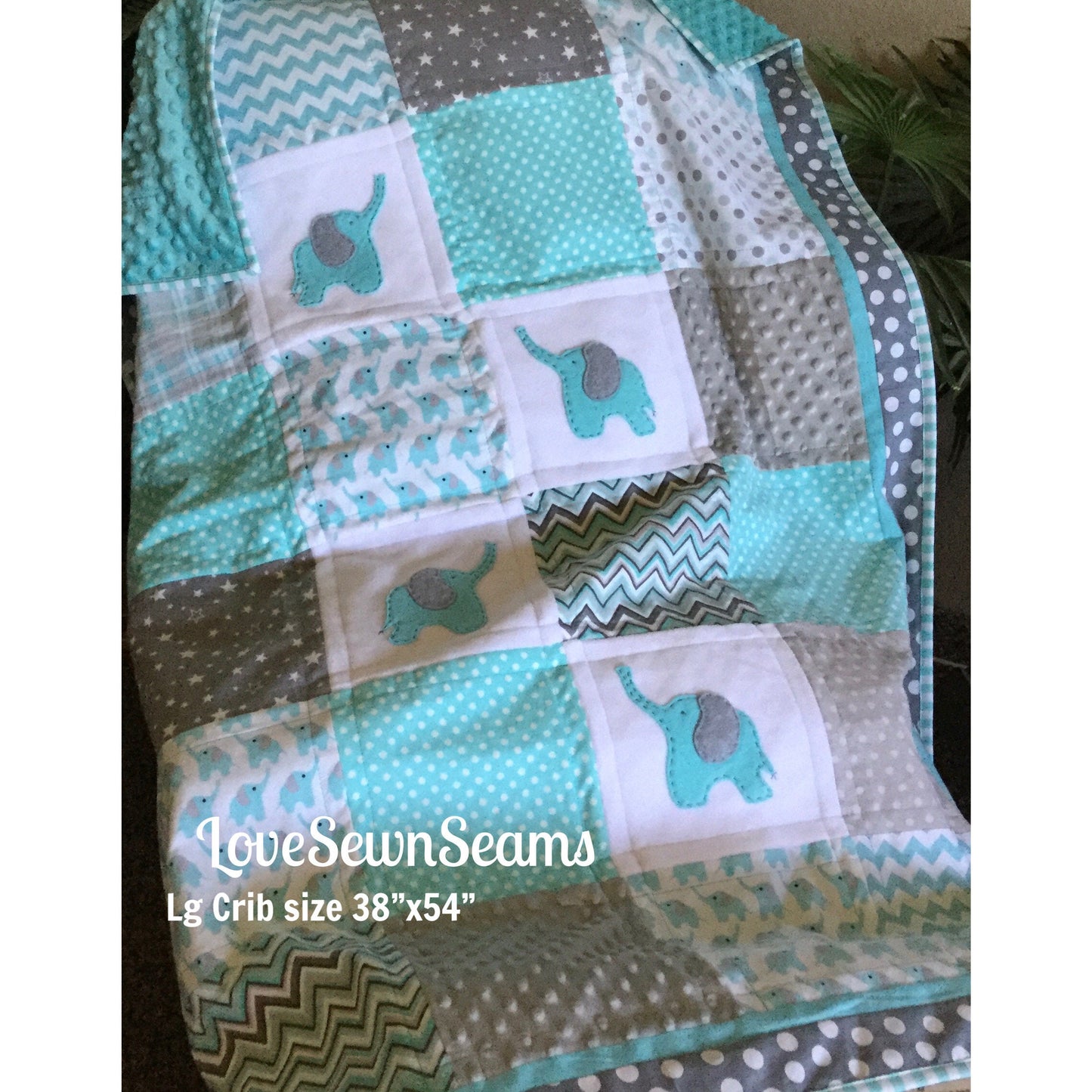 Elephant quilt/Elephant baby quilt/Elephant blanket/handmade quilt/Elephant Lovey/Baby quilts
