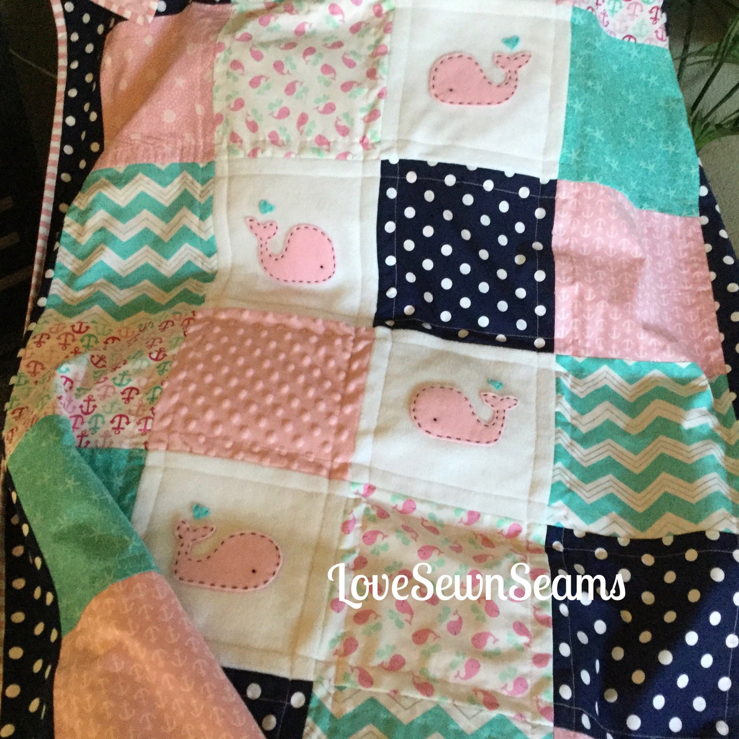 NAUTICAL baby quilt/Baby quilt/Nautical quilt/Baby girl quilt/Nautical Lovey/Lovey