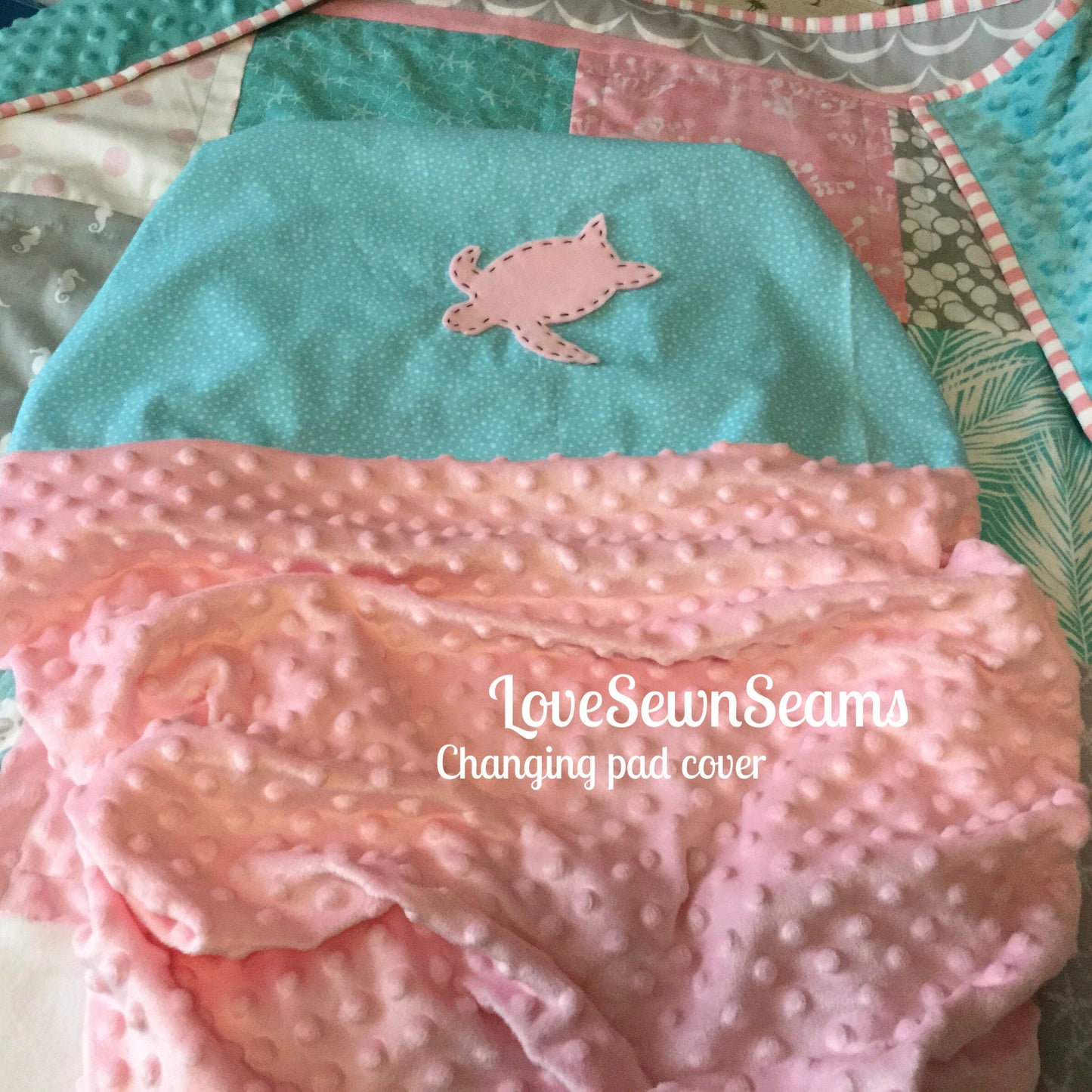 MADE TO ORDER/Sea Turtle Quilt/Sea Turtle Crib bedding/Sea Turtle Baby blanket/Sea Turtle accent pillow