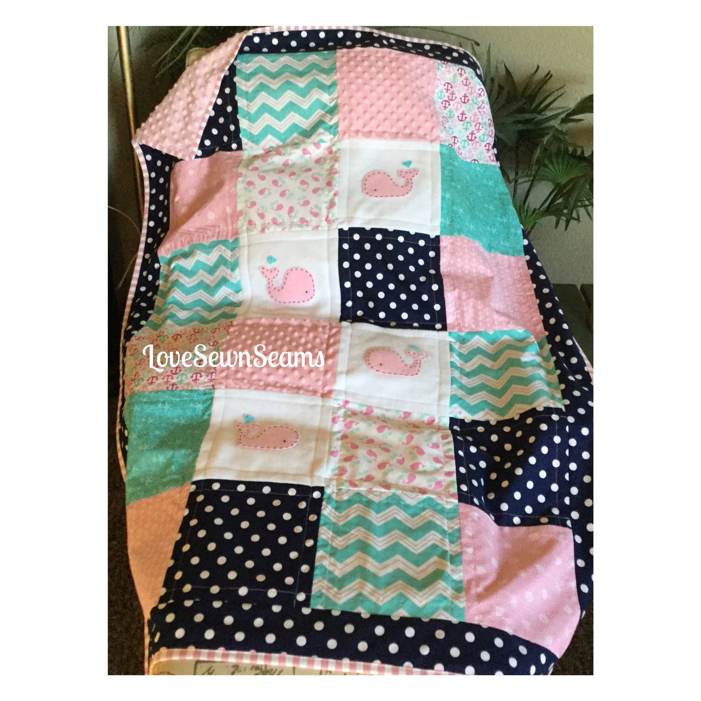 NAUTICAL baby quilt/Baby quilt/Nautical quilt/Baby girl quilt/Nautical Lovey/Lovey