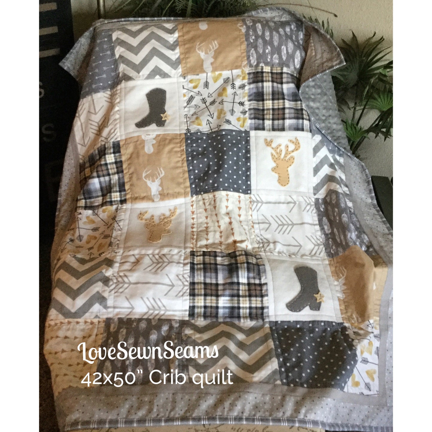 Cowboy QUILT/Rustic Quilt/Texas quilt/Cowboys/Neutral quilt/Western Quilt