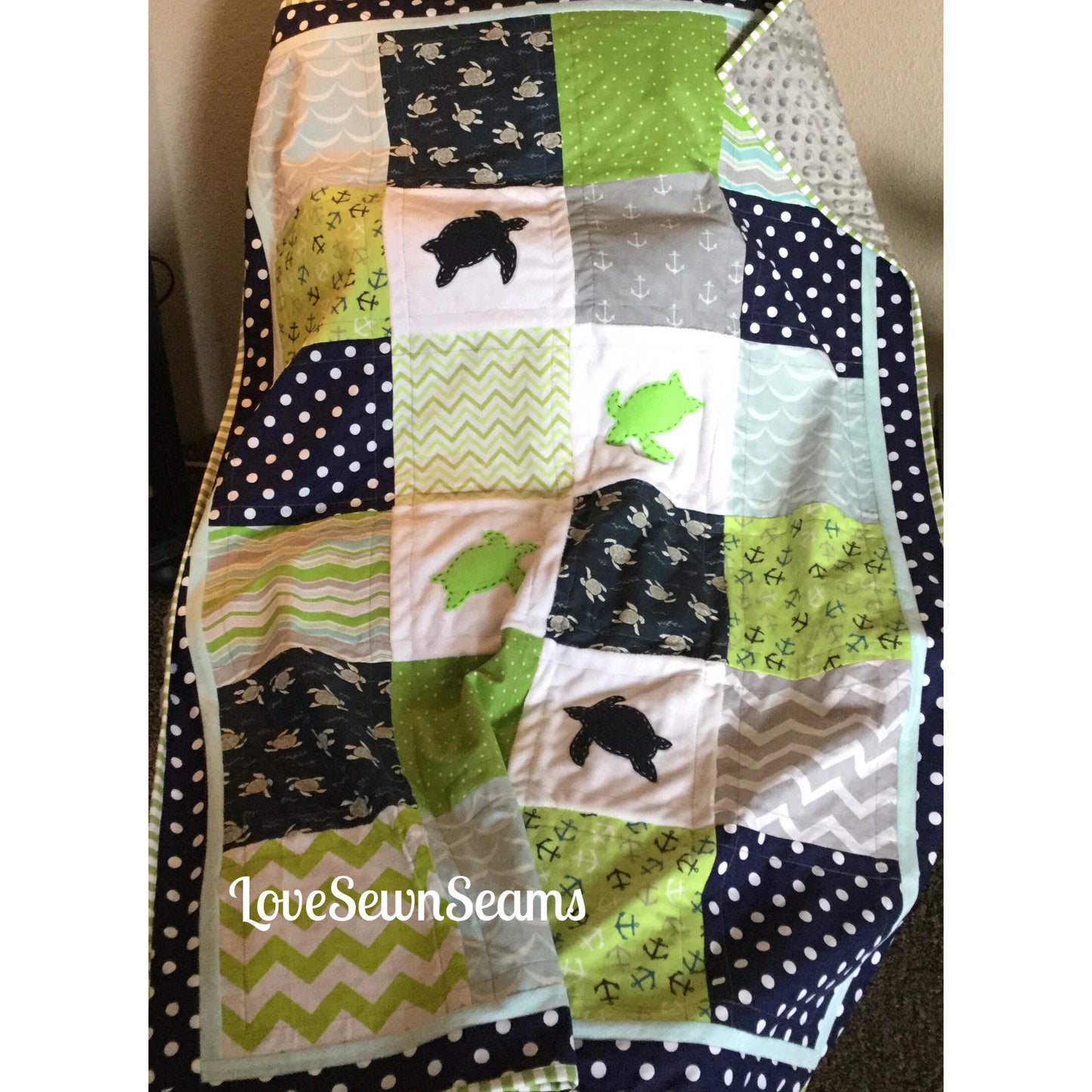 SEA TURTLE Quilt/Sea Turtle matching items available/BABY quilt/Handmade quilt/Sea Turtle Nursery/Sea Turtle blanket/Sea Turtle