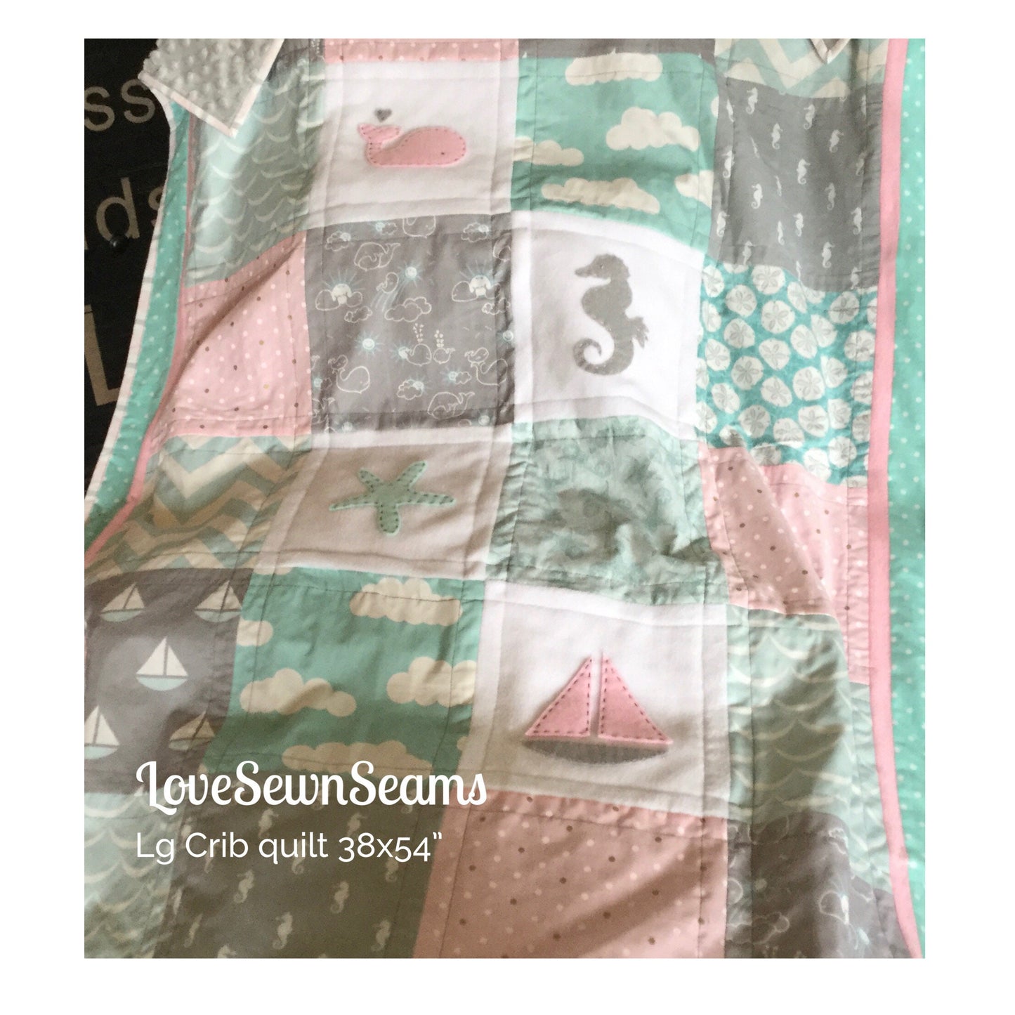 COASTAL QUILT/Nautical Quilt/gorgeous ocean quilt/baby quilt/girls nautical quilt