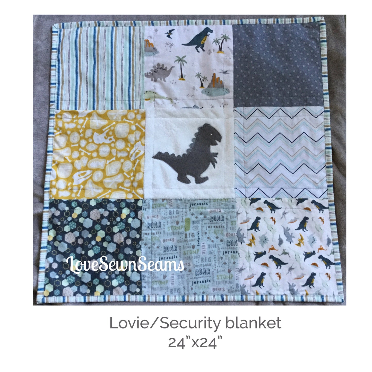 DINOSAUR QUILT/Many sizes/Dino Minky quilt