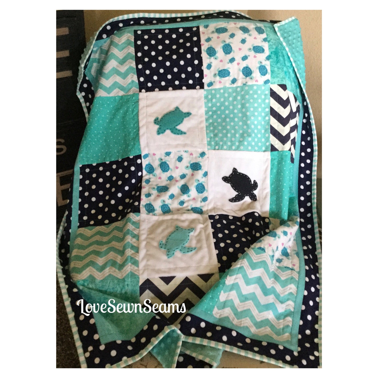 SEA TURTLE Quilt/Sea turtle baby quilt/Baby quilt/Sea turtles/Sea turtle Lovey