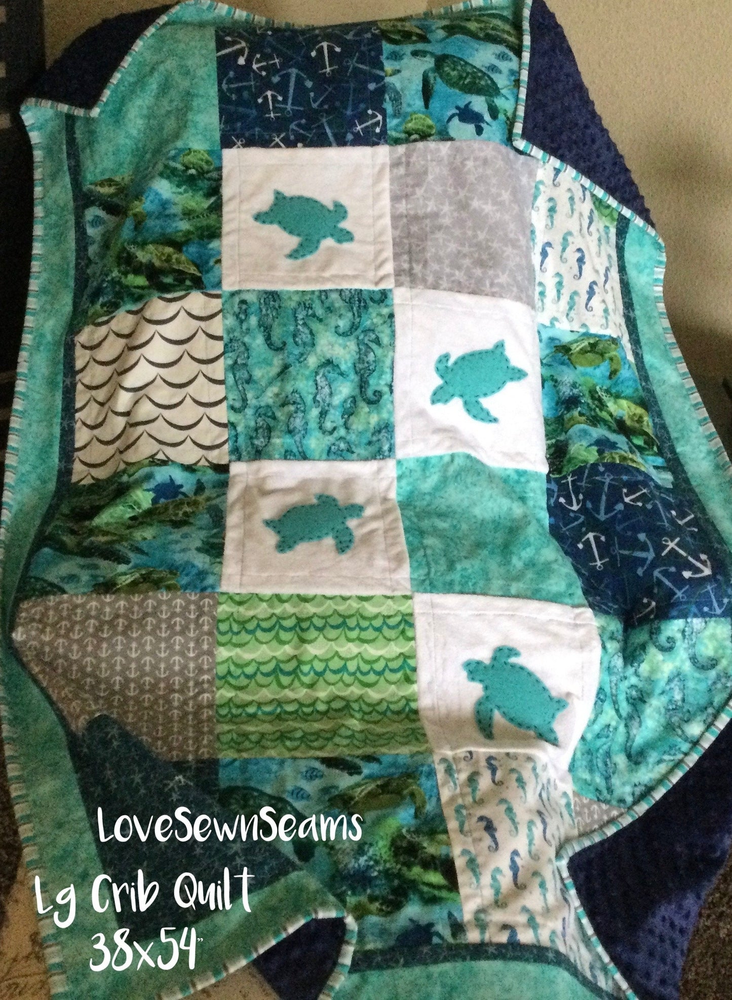 MADE TO ORDER/Sea Turtle quilt/Sea Turtle Lovey/Sea turtles/Hawaiian sea turtle/Sealife quilt/Under the Sea quilt