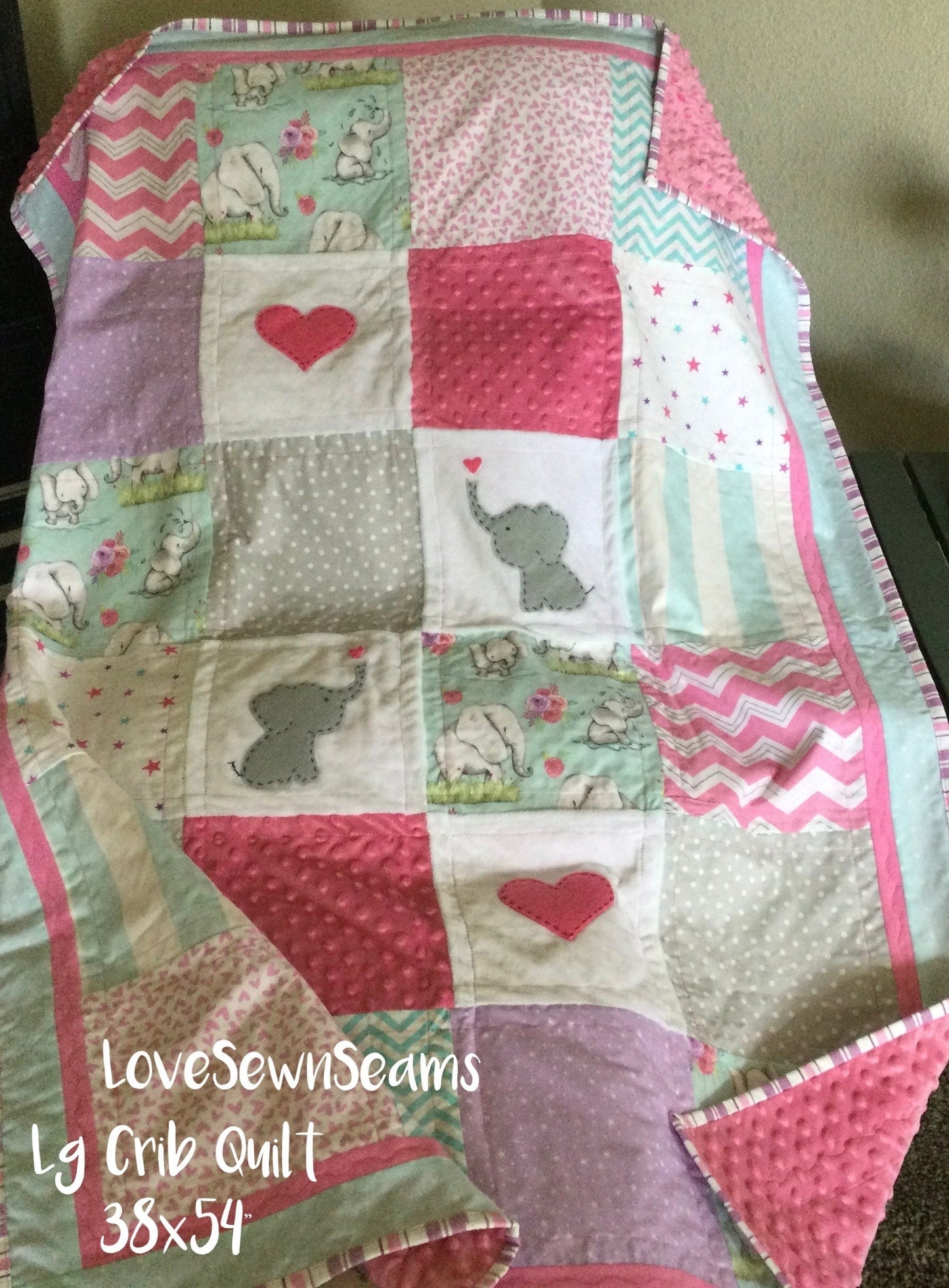 ELEPHANT Quilt/Soft n Cuddly Elephant quilt/Elephants