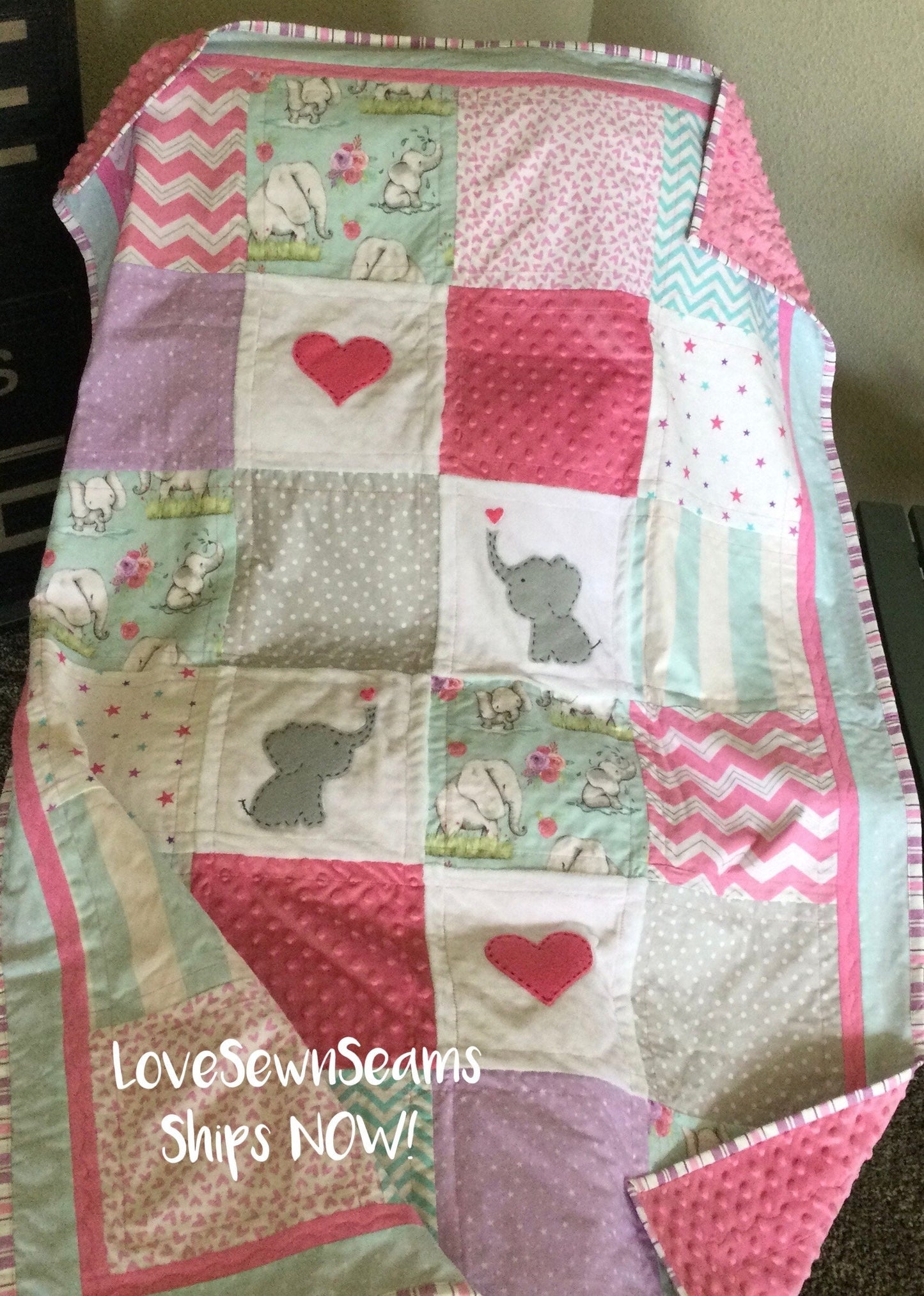 ELEPHANT Quilt/Soft n Cuddly Elephant quilt/Elephants