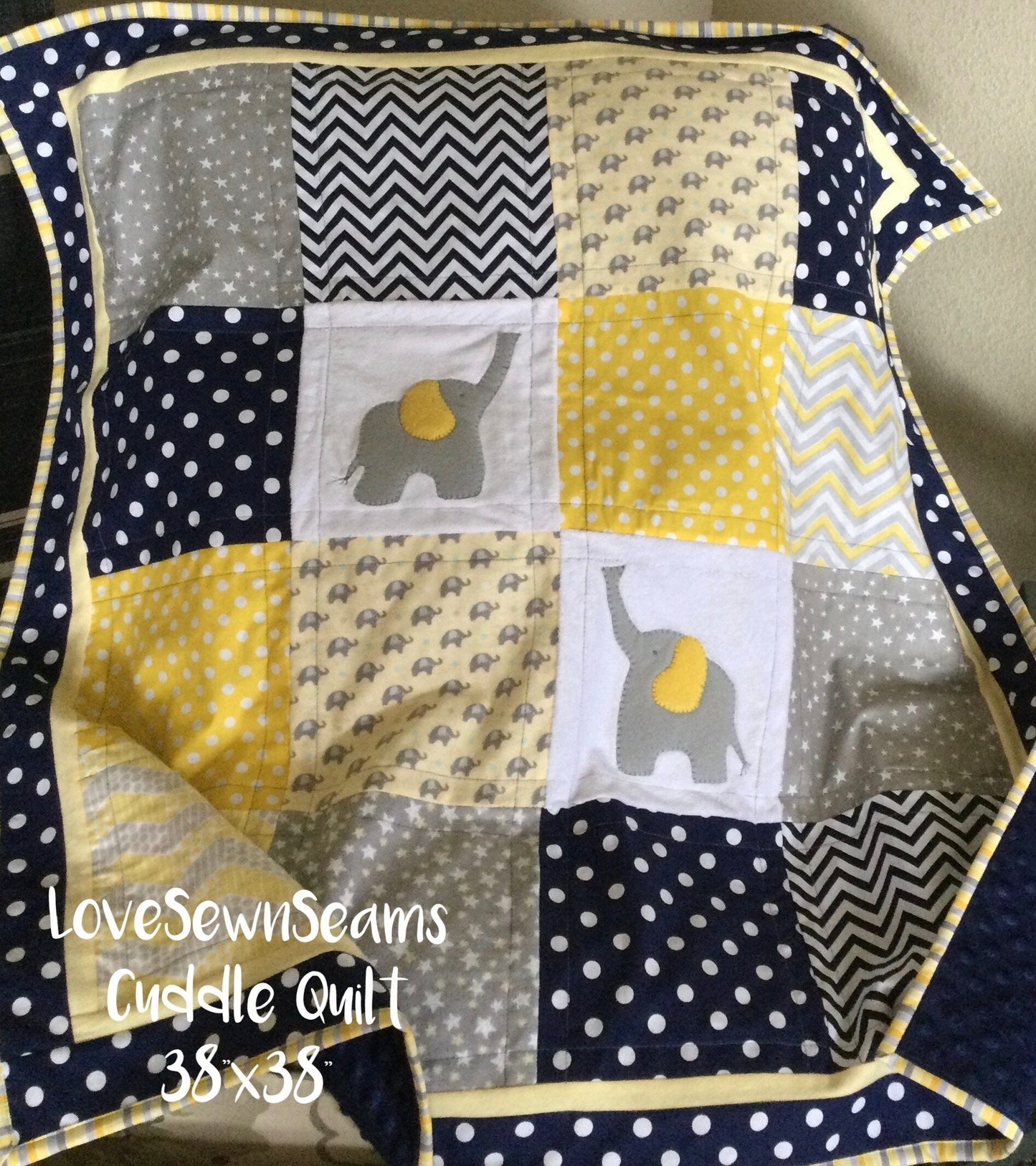 Elephant baby quilt/Elephant quilt/Elephant Lovey/Baby quilt/Lovey/Elephant t