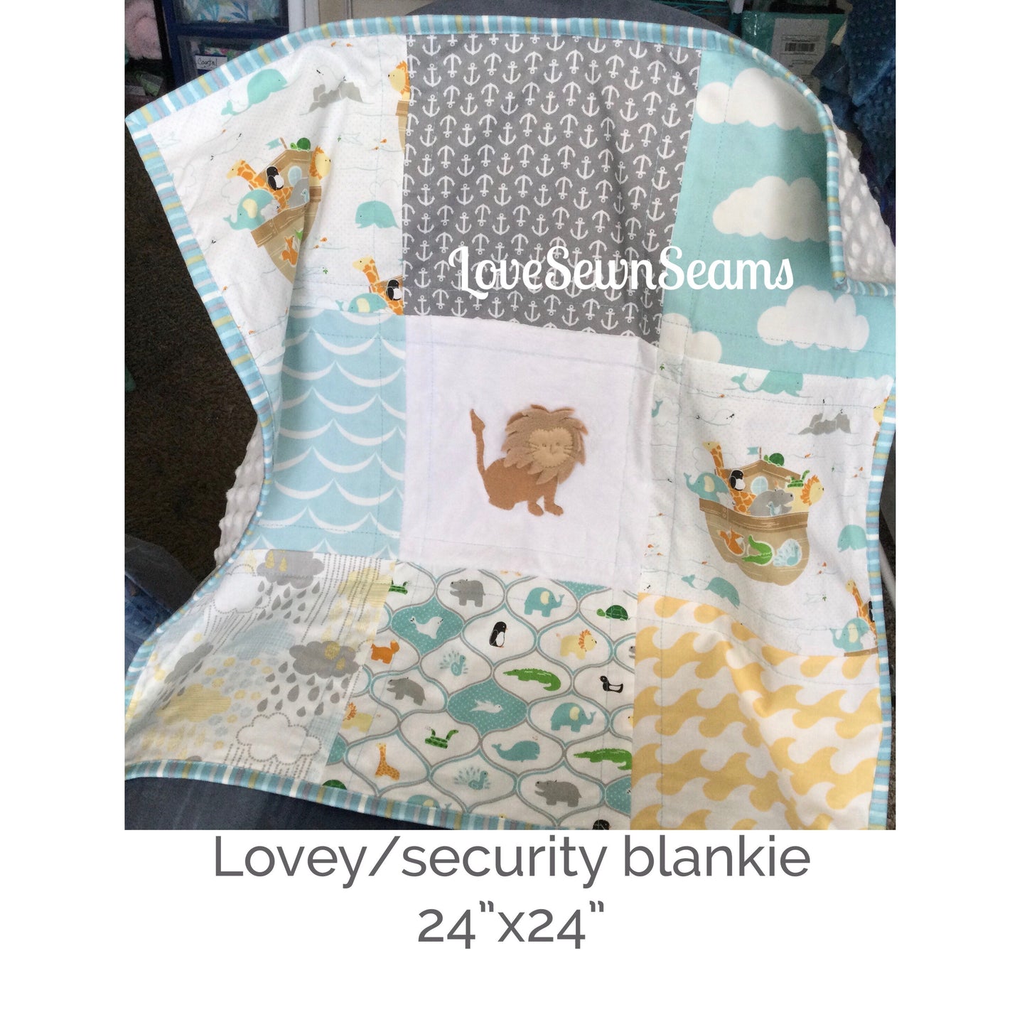 MADE to ORDER/Noah’s Ark quilt/Noah’s Ark Crib Size Quilt/Noah’s Ark Nursery/Animal baby quilt