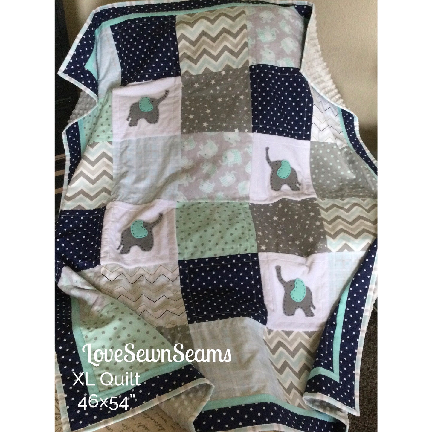 MADE TO ORDER/Elephant quilt/Baby quilt/Twin quilt/Elephant baby quilt/Modern baby quilt/ Handmade baby quilt/Elephant Lovey