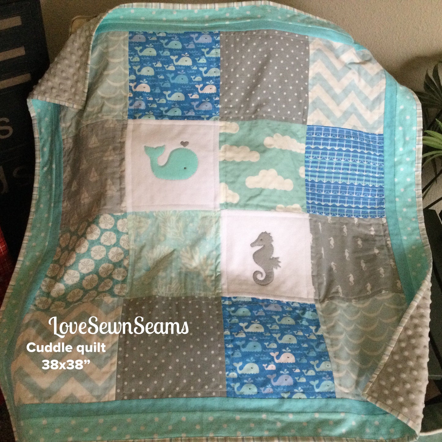 Coastal Quilt/Ocean quilt/Nautical quilt/coastal baby bedding
