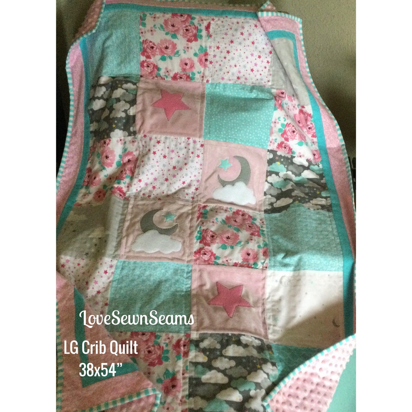 MADE TO ORDER/Moon and Star quilt/Nature Quilt/Celestial Quilt/Moon quilt/Twin quilt
