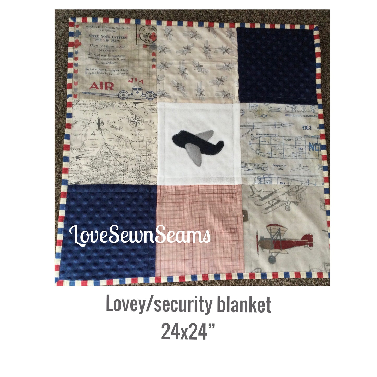 Vintage plane quilt/airplane quilt/Flying Quilt/Vintage theme nursery