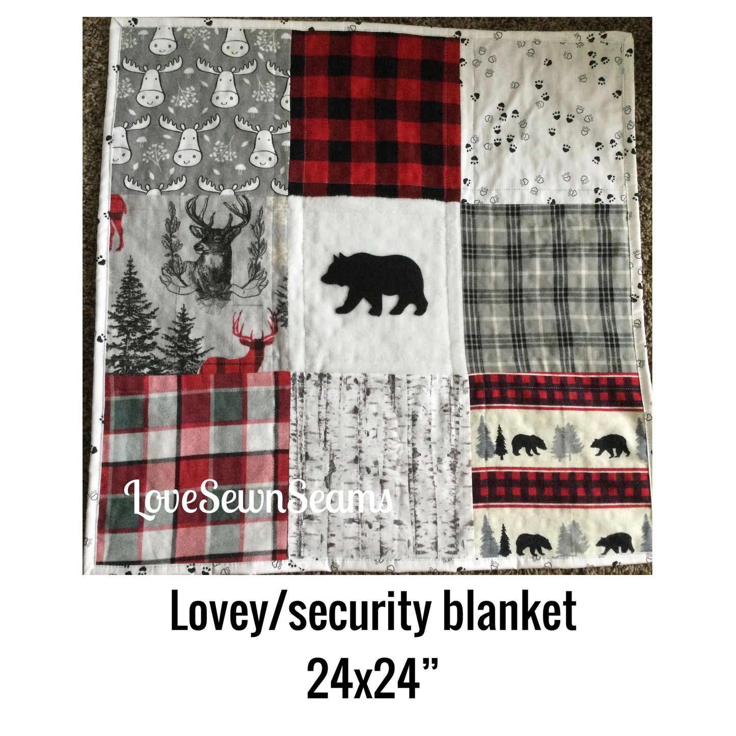 MADE TO ORDER/Lodge quilt/Moose quilt/Bear Quilt/Woodland quilt/Lake House quilt/Rustic quilt/handmade quilt