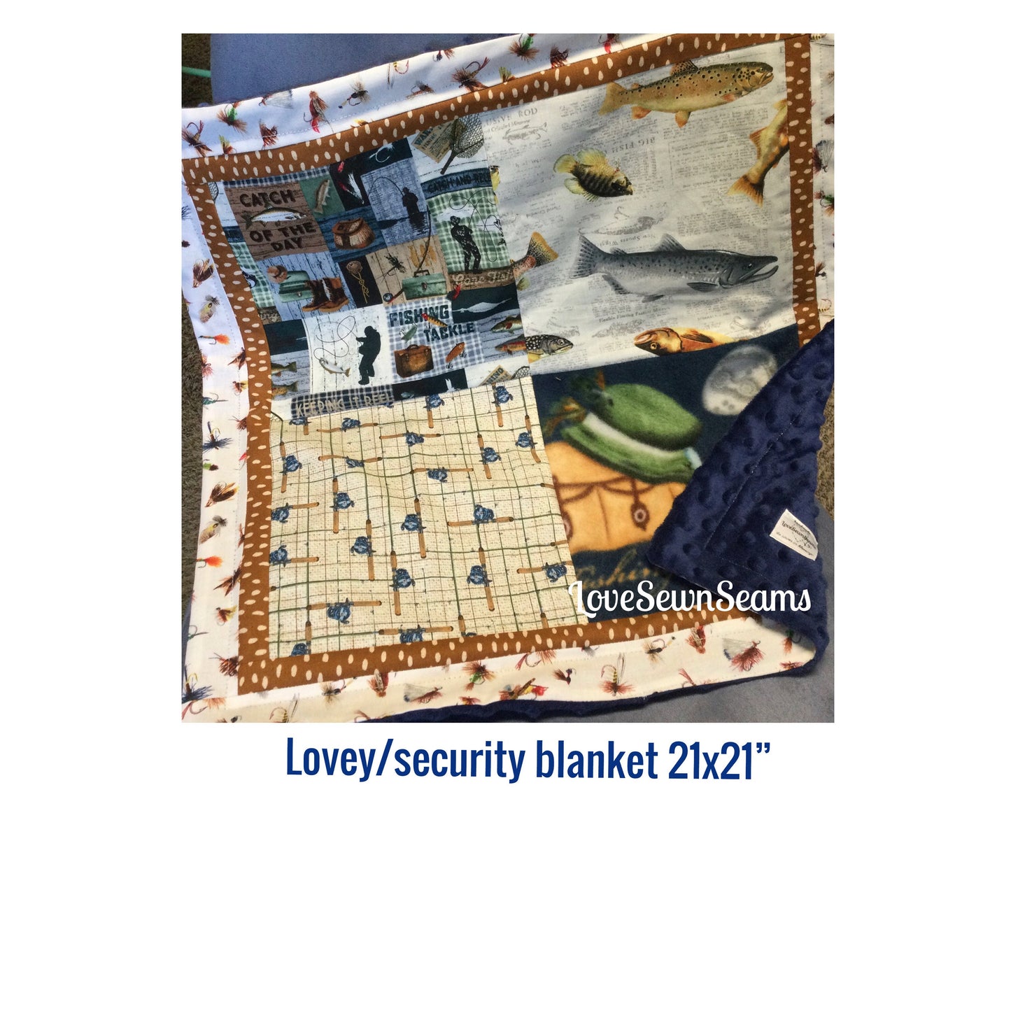 Nature quilt/Lake house quilt/Outdoor quilt/Gone fishing quilt/Handmade quilt/Sportsman quilt