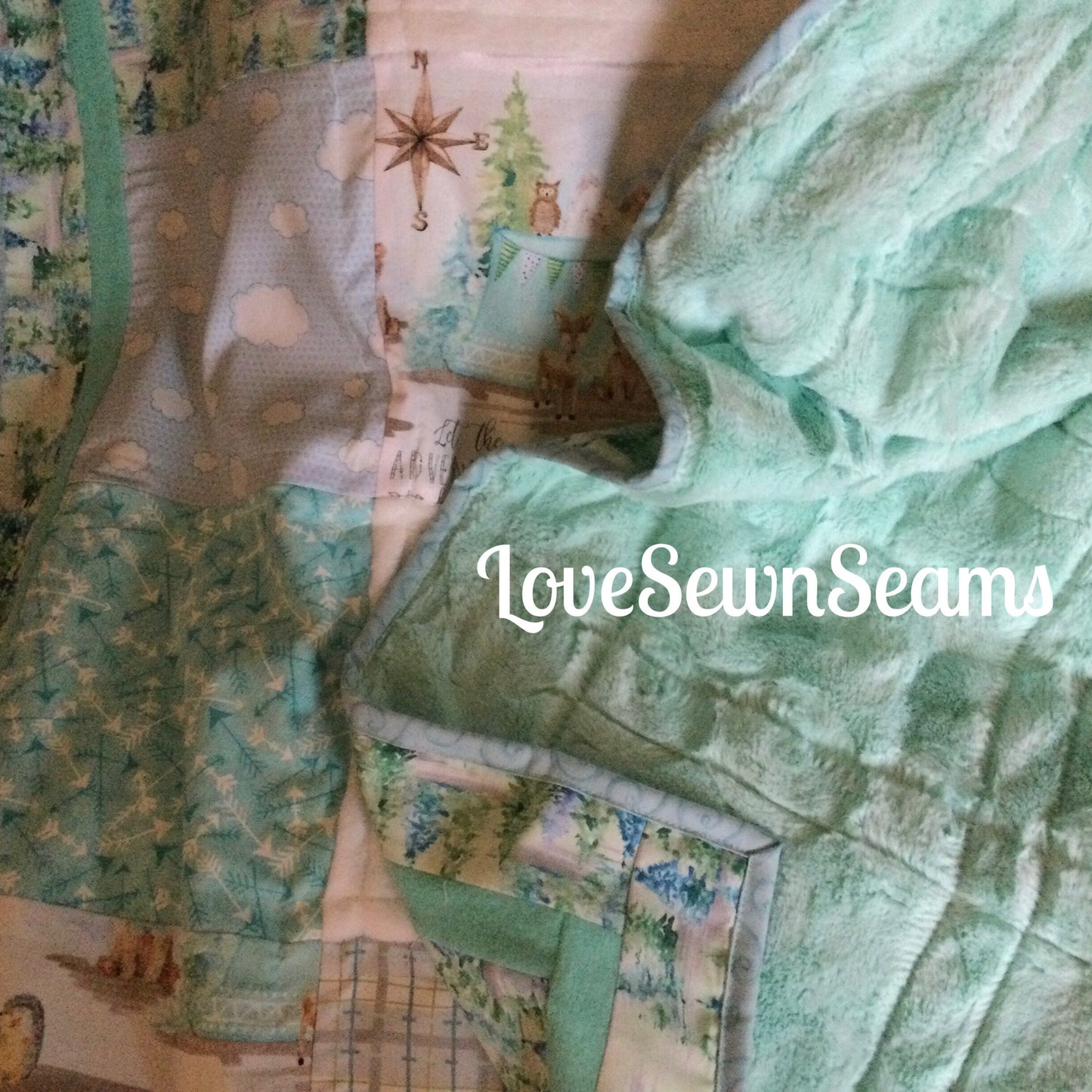Woodland quilt/Forest friendsForest animal quilt/Gender neutral quilt/Baby quilt/Soft n cuddly