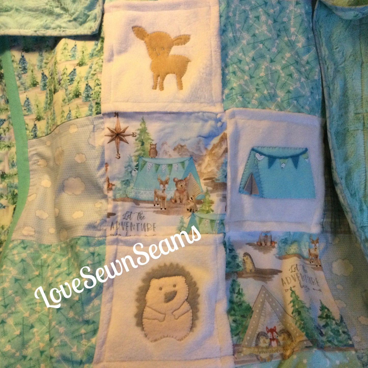 Woodland quilt/Forest friendsForest animal quilt/Gender neutral quilt/Baby quilt/Soft n cuddly