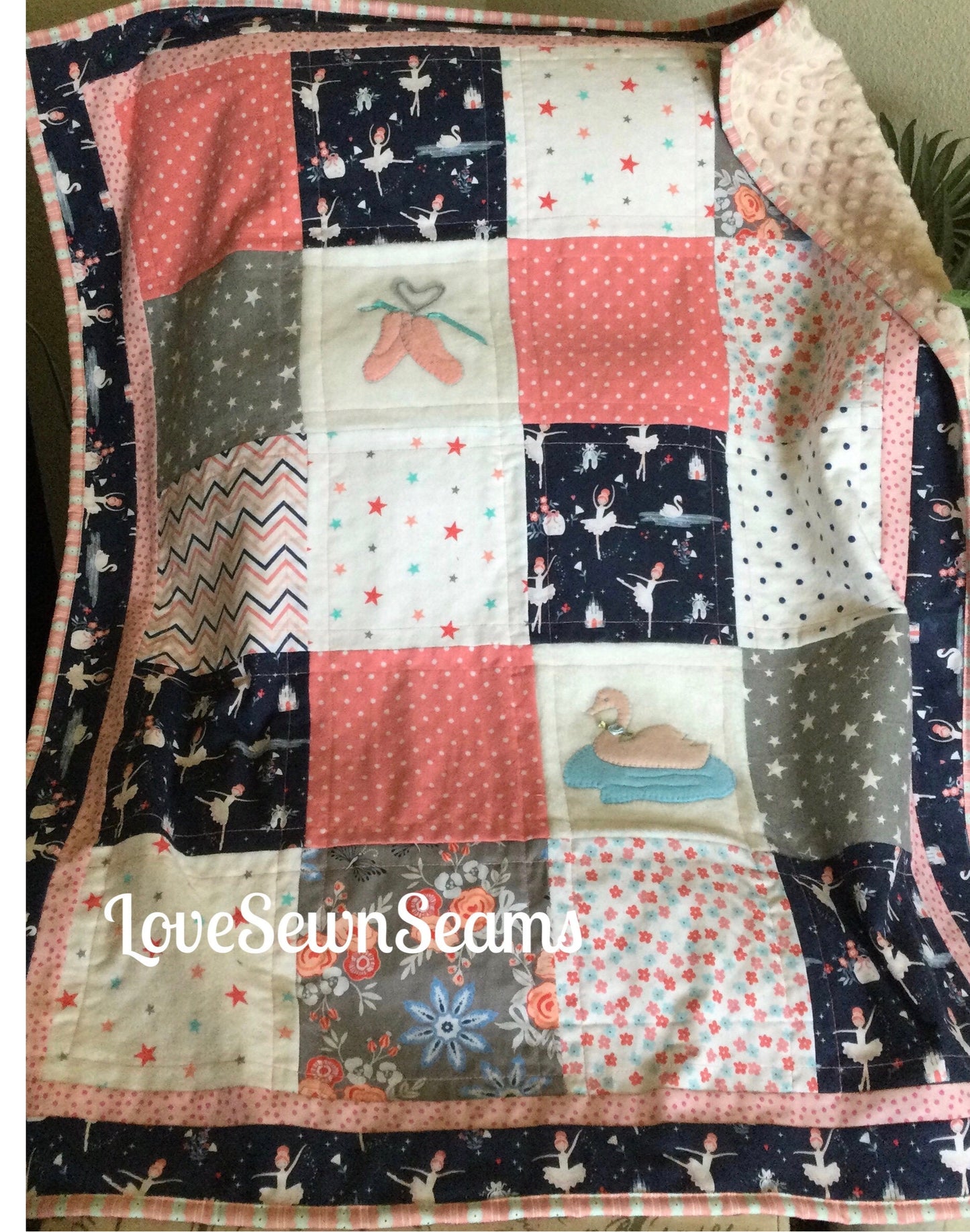 Ballerina quilt/Ballerina/Dancing quilt/On your toes quilt/Ballet quilt/Swan Song quilt/Princess quilt