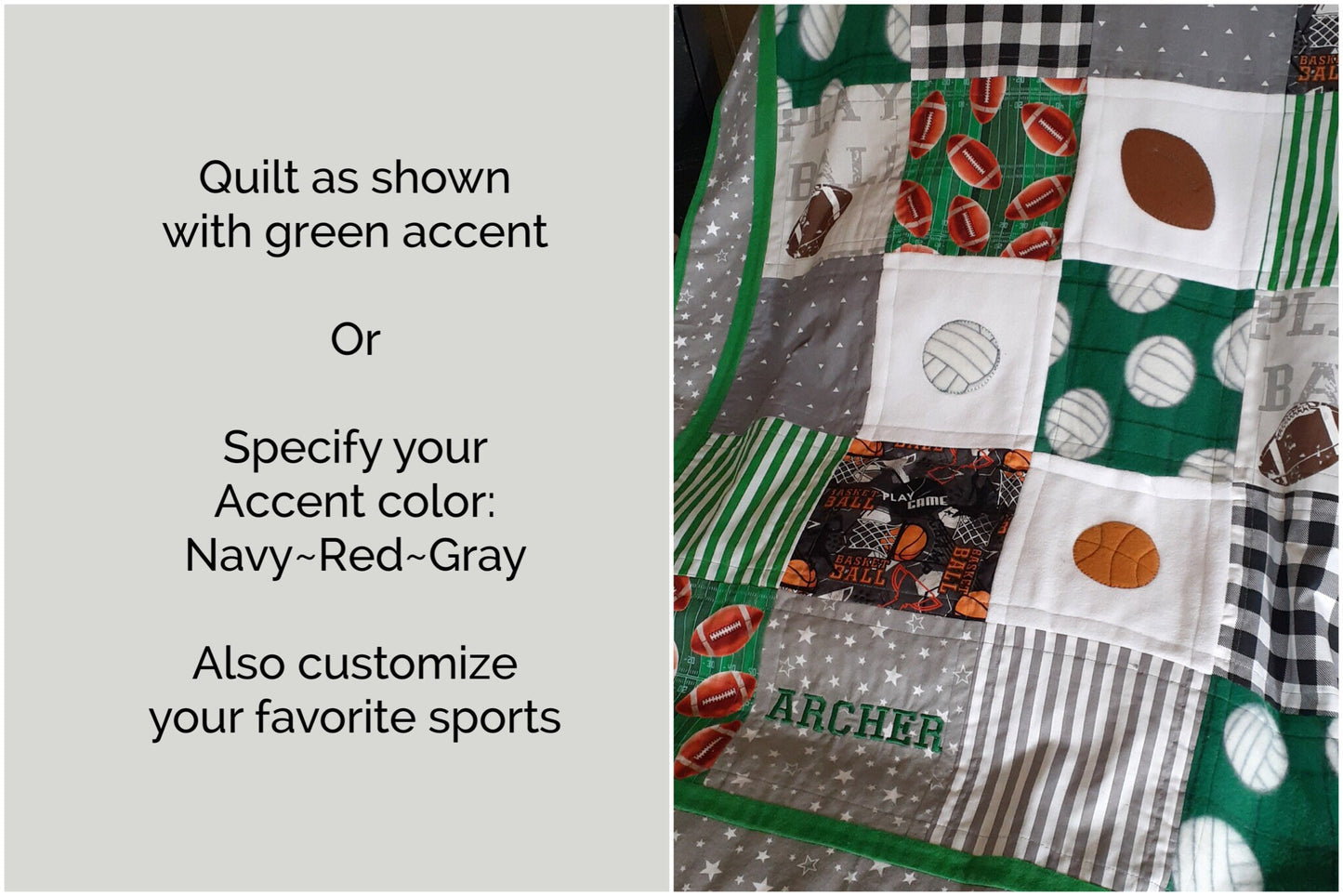 Sports quilt/Customizable Sports quilt/Pick your sports/Sport quilt