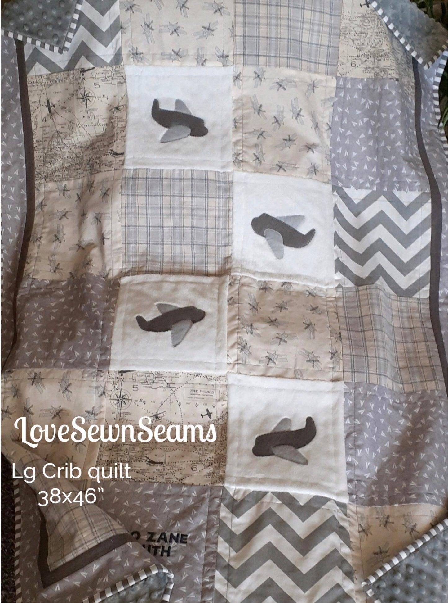 Airplane Quilt/Vintage Airplane quilt/comfort quilt/Baby quilt/Cuddle quilt