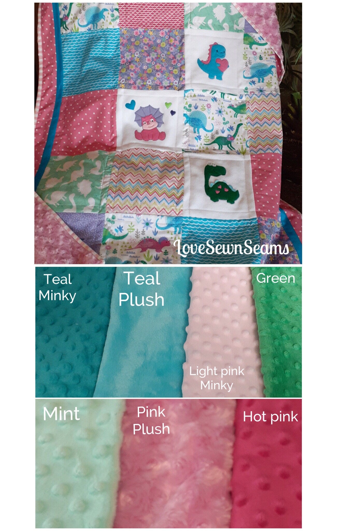 DINO QUILT/Dinosaurs/Cutest Dino quilt