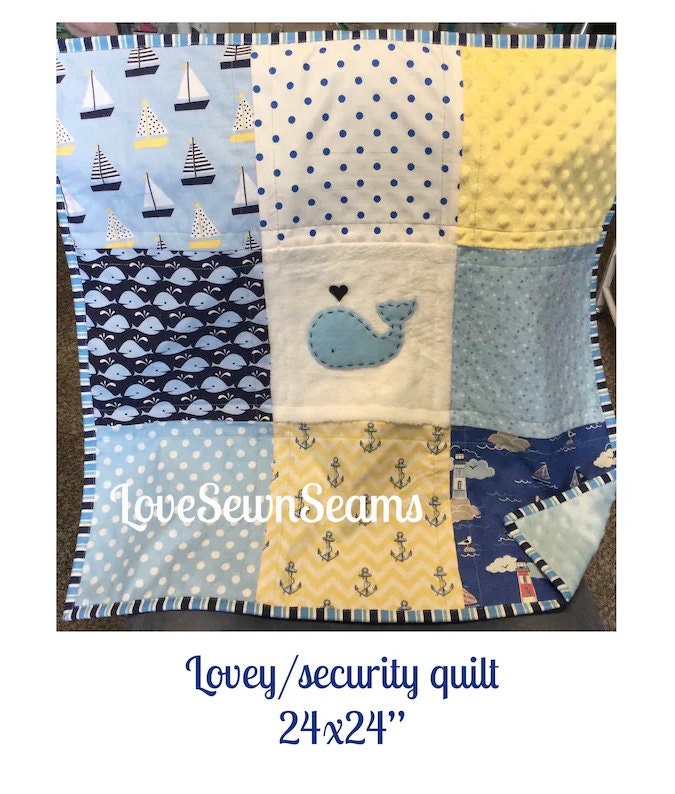 Nautical quilt/Gender neutral quilt/Sailing quilt/Coastal/Ocean/