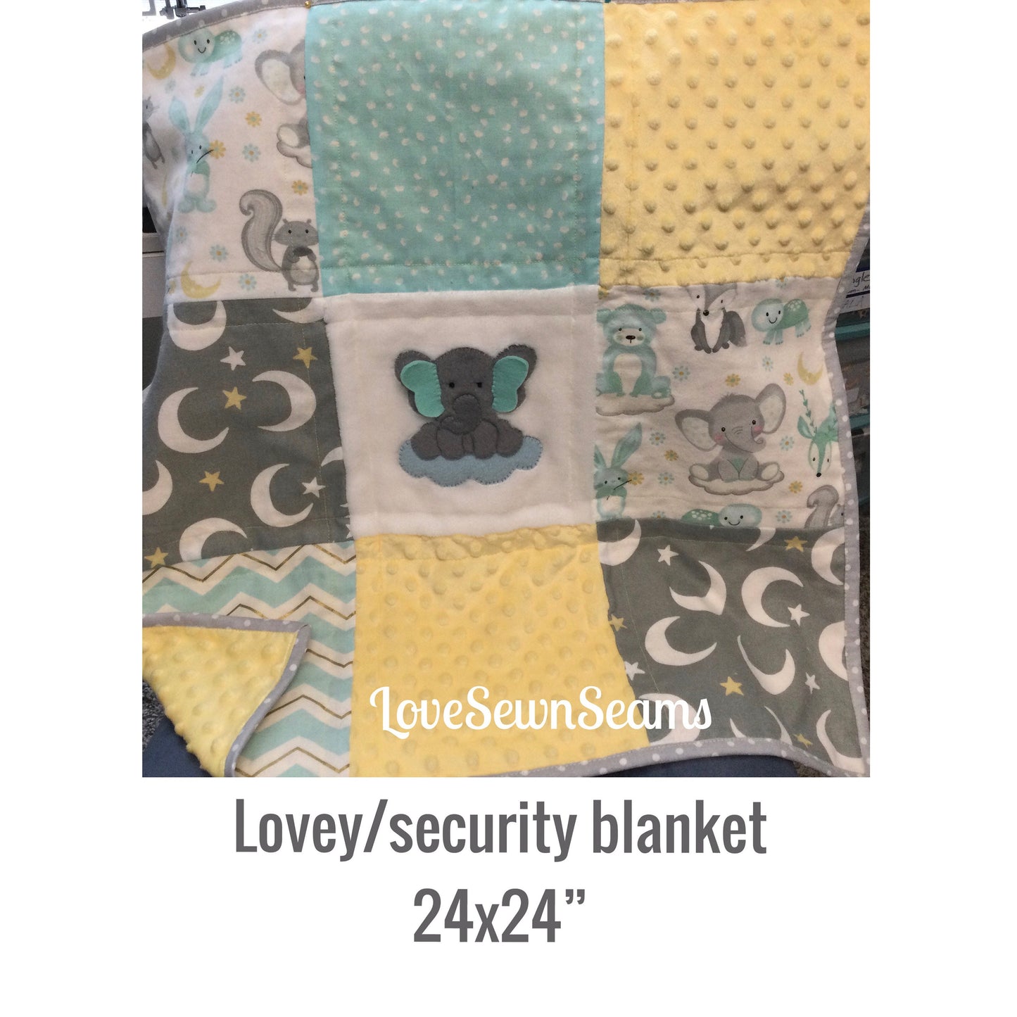 Neutral Baby Nursery/Woodland quilt/Animal quilt/Elephant quilt/Baby quilt/handmade in USA