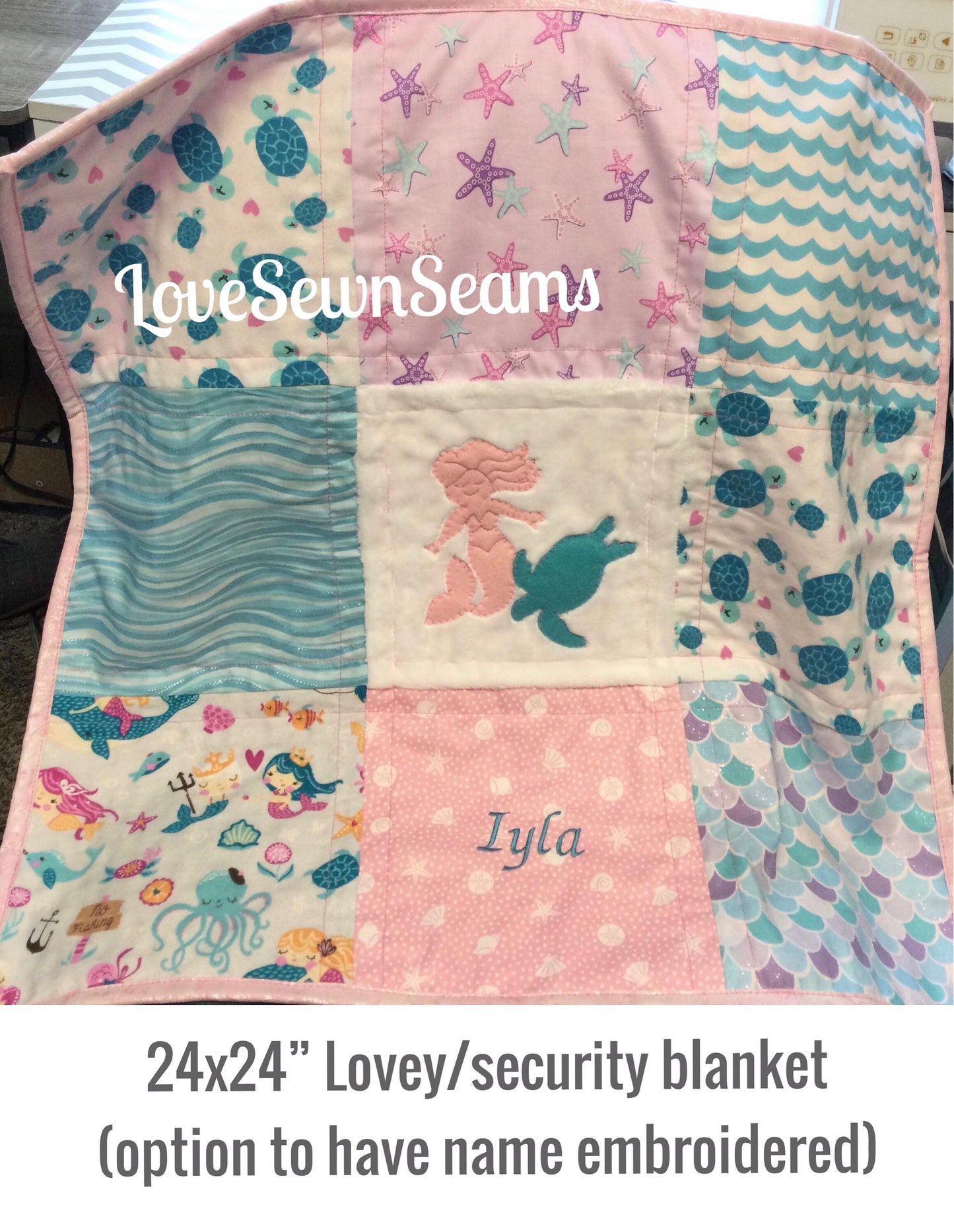 SEA BREEZE Quilt/Baby quilt/Coastal quilt/Seaside quilt/Handmade in USA