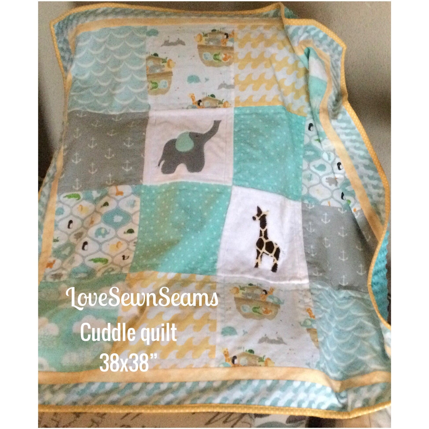 NOAHS ARK QUILT/Ark baby quilt/Noahs Ark Crib Mobile/Neutral baby quilt/Handmade baby quilt