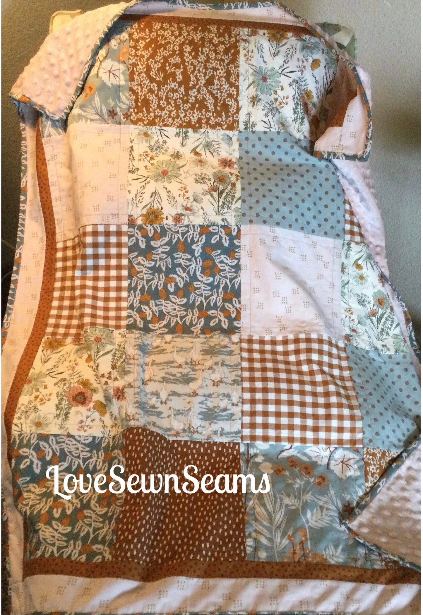 Wildflower & Spice quilt/Woodland quilt/Wild Cottage quilt/Woodland wildflowers
