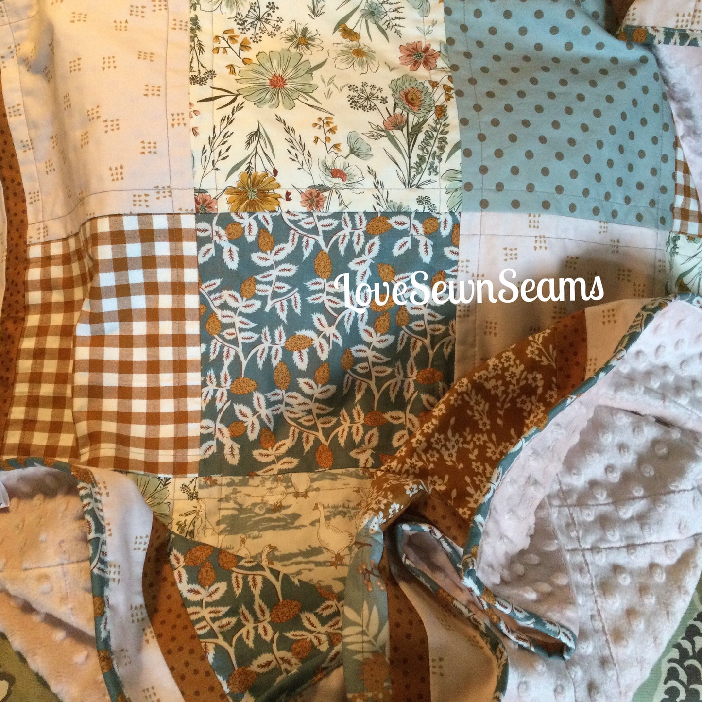 Wildflower & Spice quilt/Woodland quilt/Wild Cottage quilt/Woodland wildflowers