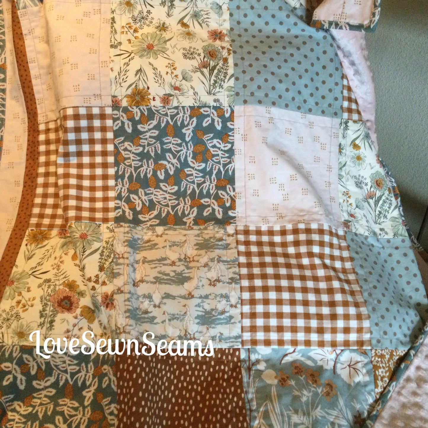 Wildflower & Spice quilt/Woodland quilt/Wild Cottage quilt/Woodland wildflowers