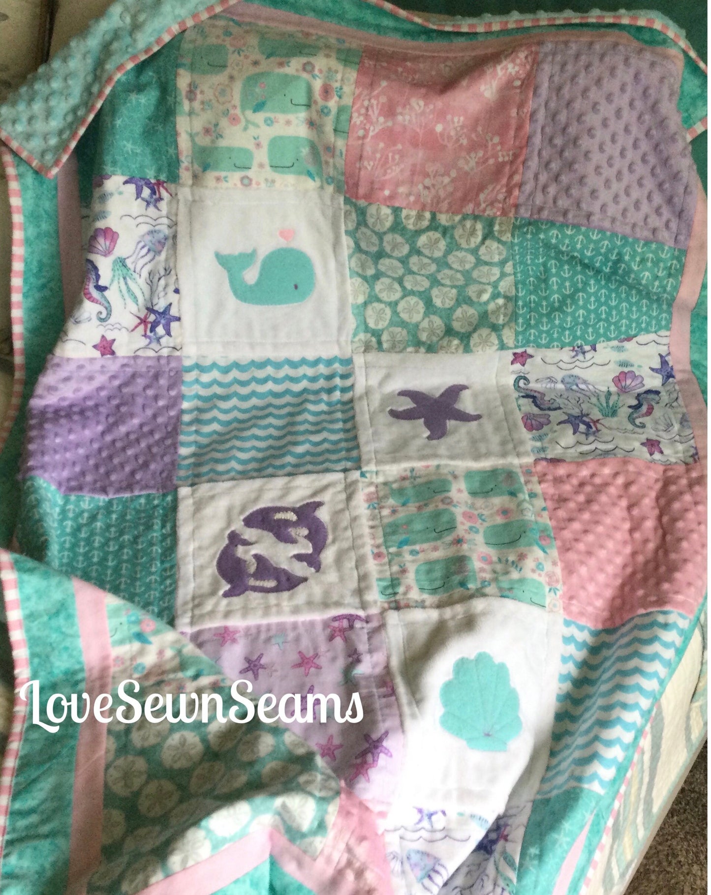 Coastal quilt/Seaside quilt/Harmony quilt/Ocean quilt/sea life quilt