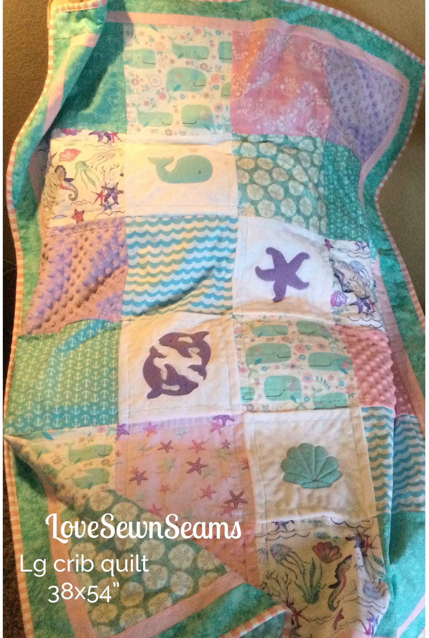 Coastal quilt/Seaside quilt/Harmony quilt/Ocean quilt/sea life quilt