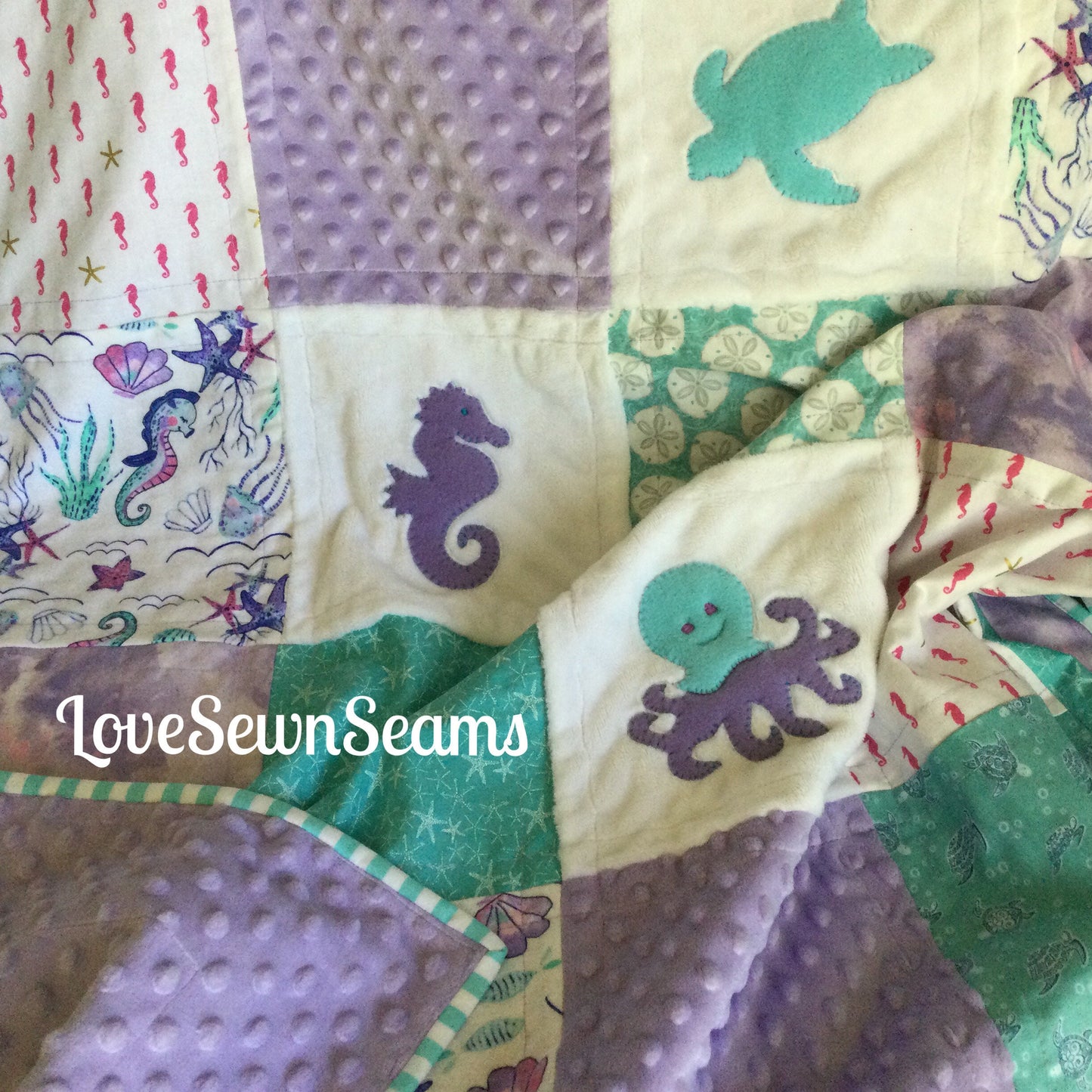 Ocean Time/Coastal quilt/Ocean quilt/Sea life quilt