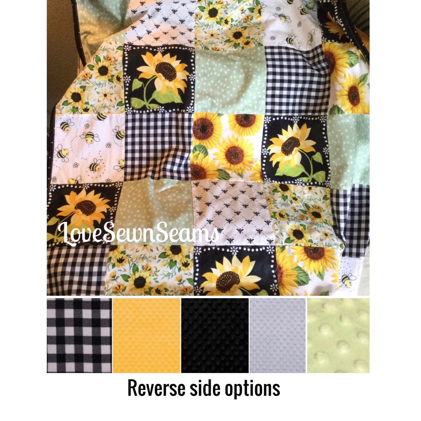 Sunflower quilt**Fall quilt/floral quilt