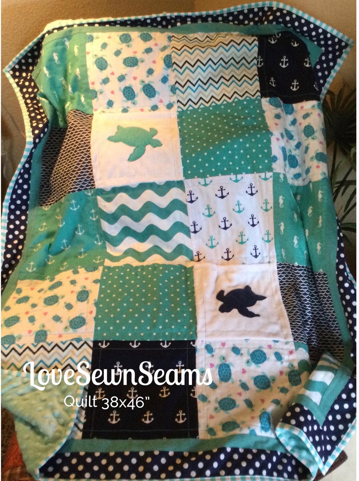 SEA TURTLE QUILT/Sea Turtle/Sea Turtle Throw/Coastal quilt/Sea turtle baby quilt/Crib to King size