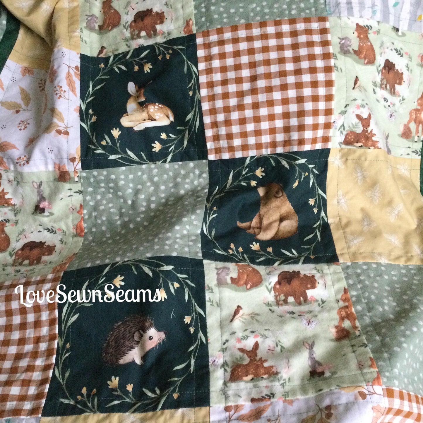 Little fawn & friends quilt/Forest friends quilt/Woodland quilt