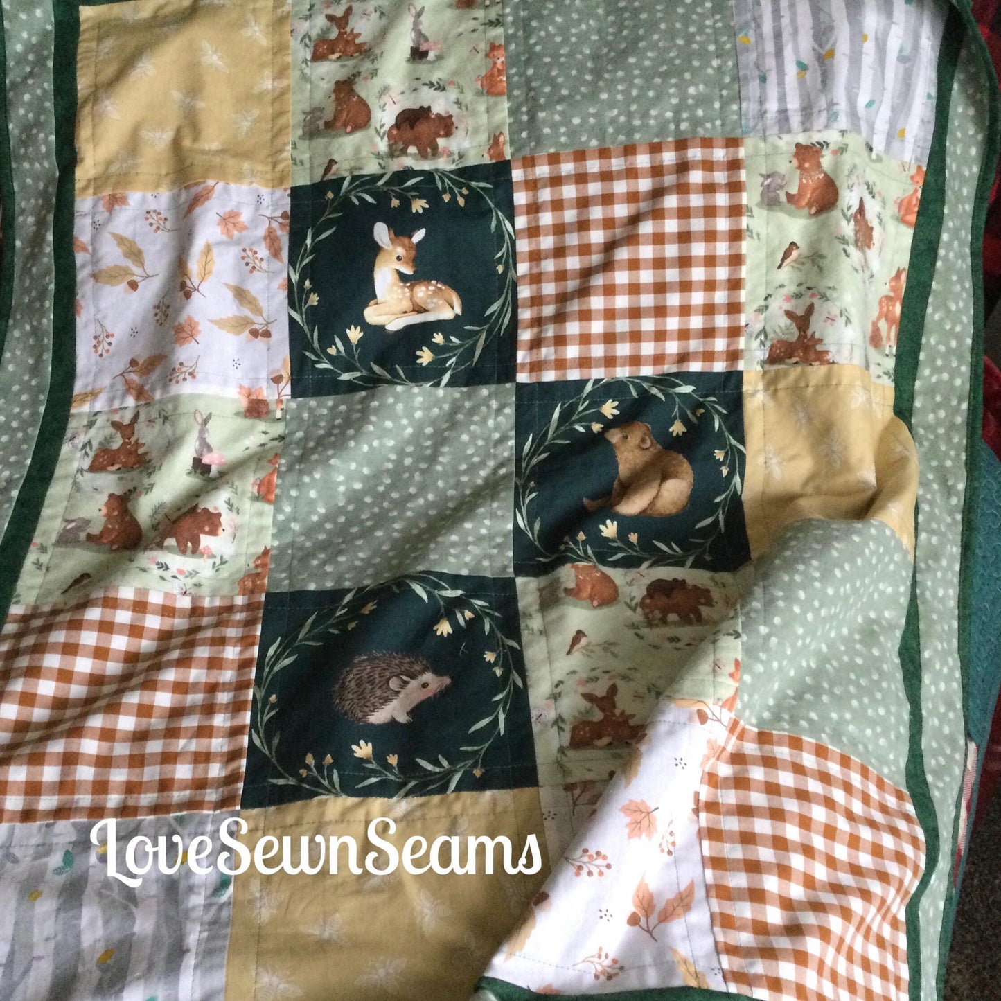 Little fawn & friends quilt/Forest friends quilt/Woodland quilt