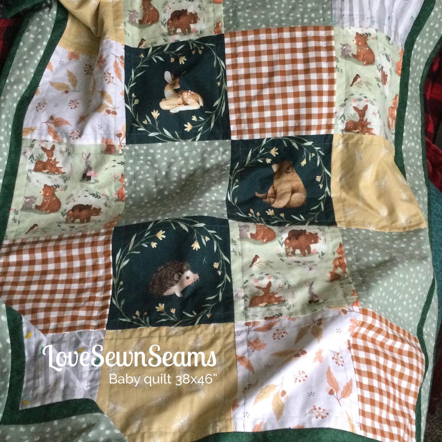 Little fawn & friends quilt/Forest friends quilt/Woodland quilt