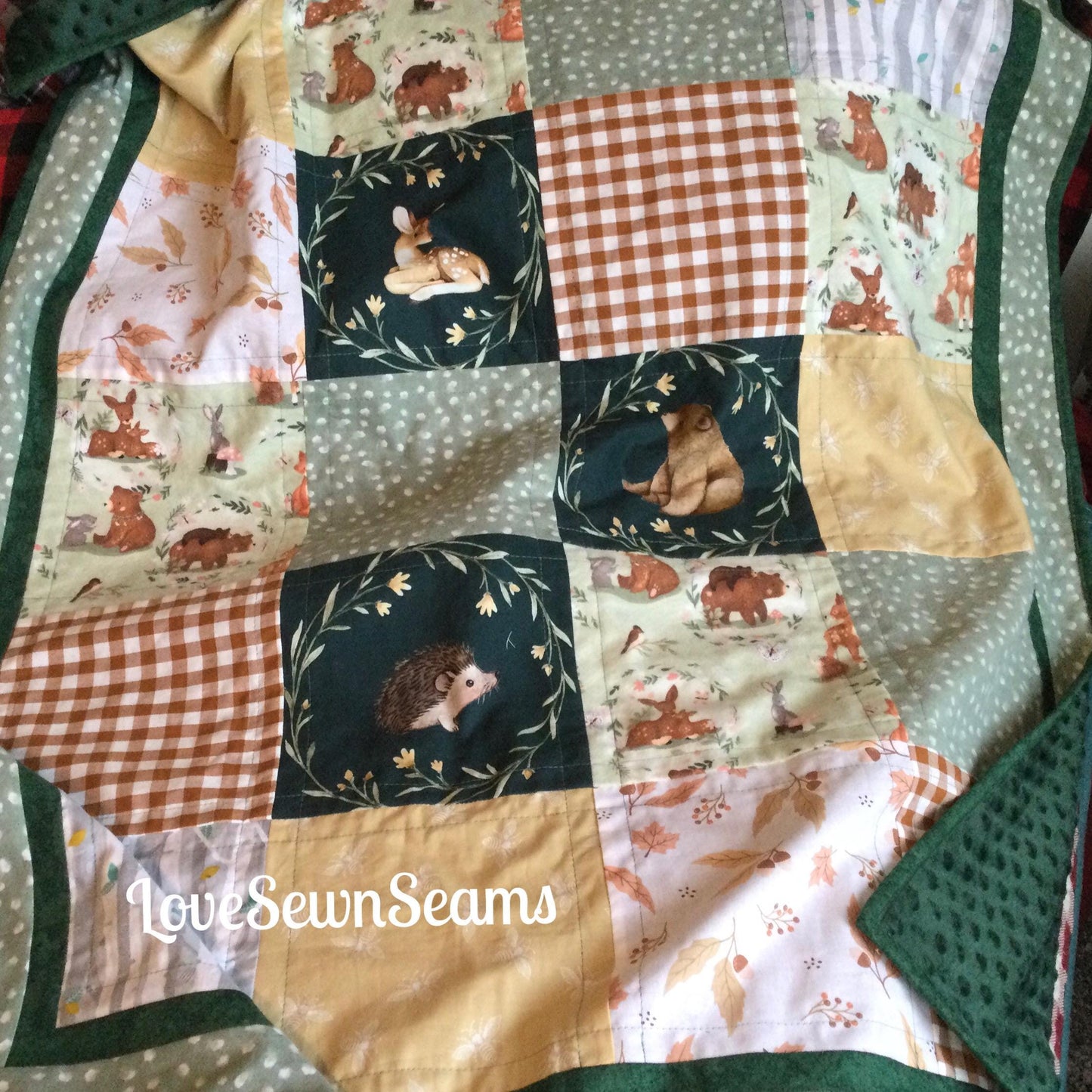 Little fawn & friends quilt/Forest friends quilt/Woodland quilt