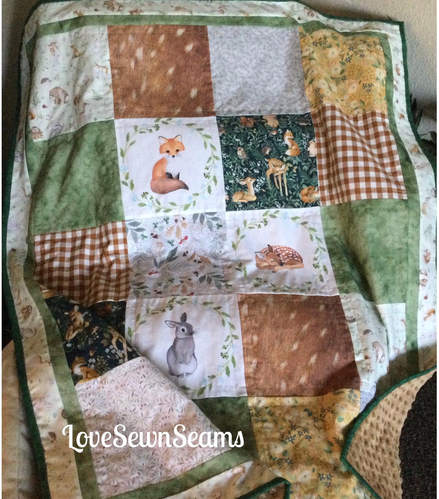 Forest friends quilt~woodland quilt~Forest quilt