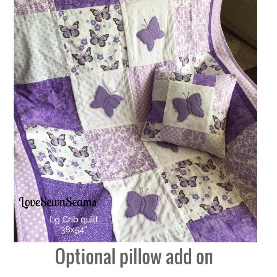 Butterfly quilt/Garden quilt/Baby quilt/Butterfly/New Life quilt