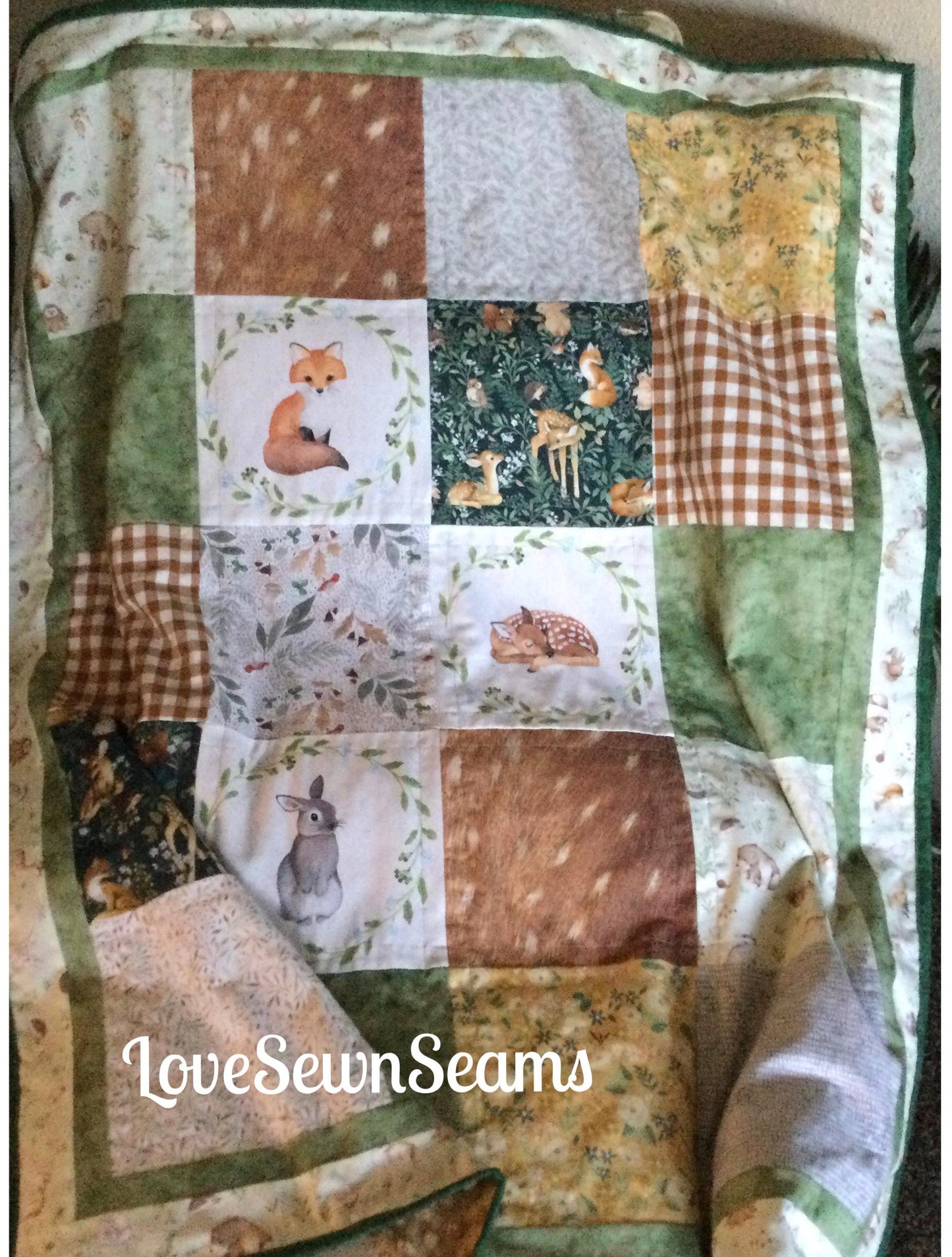 Forest friends quilt~woodland quilt~Forest quilt